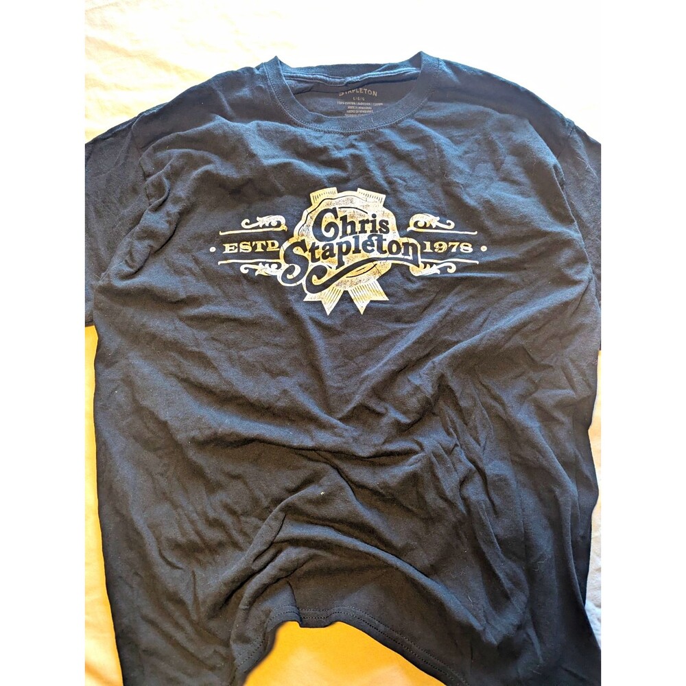 Stapleton Chris Stapleton 1978 Mens Black Graphic Crew Neck Tagless Tee L